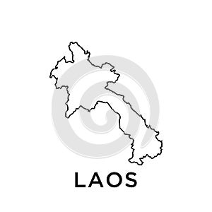Laos map icon vector trendy