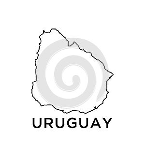 Uruguay map icon vector trendy