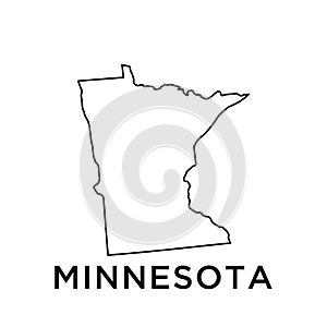 Minnesota map icon vector trendy