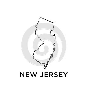 New Jersey map icon vector trendy