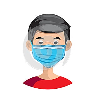 A men in protective  mask