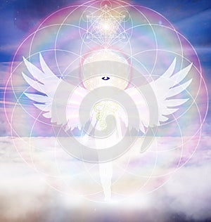 Ángel de la luz hacer un milagro divino diosa espiritual 