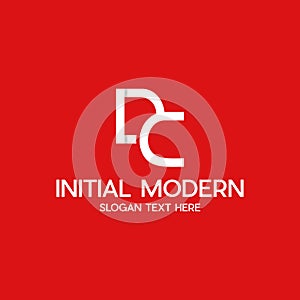 Letter DC Monogram Abstract Minimalist Modern Business Creative Design Logo