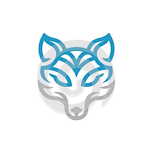 Untitled-1Wolf Head Modern Logo Template, Wolf mascot vector art wolf looking dangerous. Vector icon