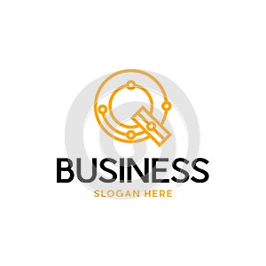 Letter Q Circuit Modern Technology Logo