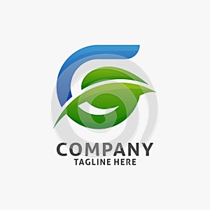 Letter G leaf logo design