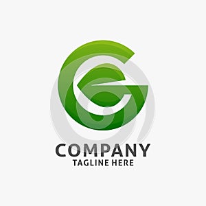 Letter G leaf logo design