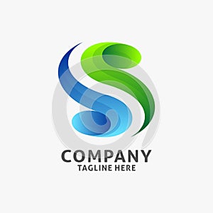 Letter S gradient logo design