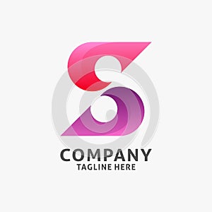 Letter S slice logo design