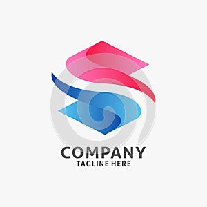 Letter S gradient logo design