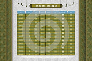 Ramadan Calendar Design Template