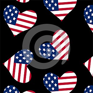 happy 4th of july independence day america love symbol freedom seamless pattern