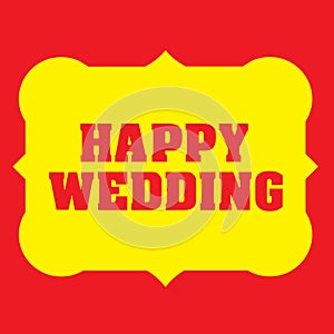 Happy Wedding ICONIC label of Wish photo