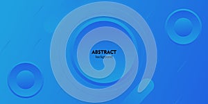 Abstract bright blue geometric circle pattern illustration background and circle lines. 3D view and simple pattern.