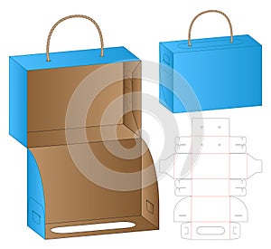 Packaging Box with Rope Handle â Dieline Layout and Template Design