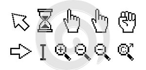 Pixel pointer cursor ?omputer mouse icon set