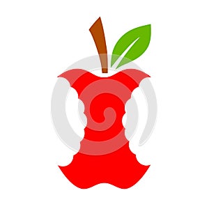 Apple stump vector icon