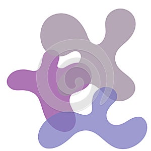 Abstract Pebble Style Shapes Bending In With Each other Modern Art Style