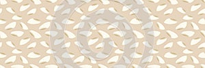 Semirealistic pattern of shell .Hand-drawn shell pattern. Shell isolated pattern for background.