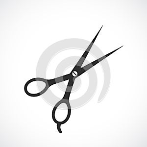 Barber hair scissors icon photo