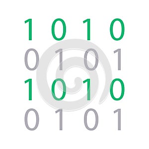 Binary vector color line icon photo