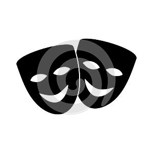 Theatre mask icon vector design symbol