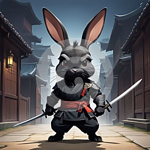 ninja rabbit ai generated image