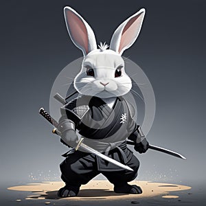ninja rabbit ai generated image