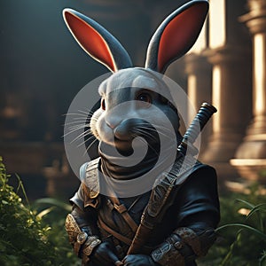 ninja rabbit ai generated image