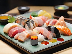 Premium sushi, culinary masterpiece that elevates the traditional Japanese dish to new heights