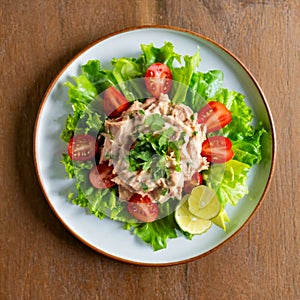 Tuna salad with vegetables, AIGENERATED