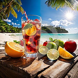 Tropics beach peknik cocktails fresh fruit