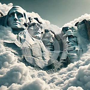 Mount Rushmore in the Clouds