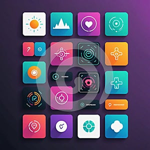 Modern Vector Line Icon Set â Health & Wellness Technology
