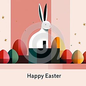Flat  illustration of Easter decoration elements