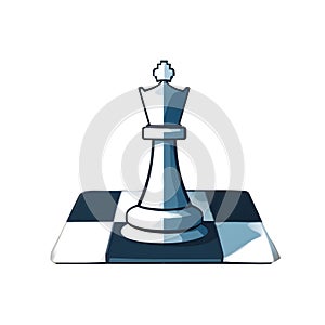 Flat Vector Chess Knight Icon Representing Business Strategy