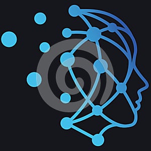 human face illustration abstract  rectanguler