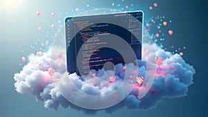 Floating Code Editor Inside Cloud Icon with Instant Deployment to Global Nodes