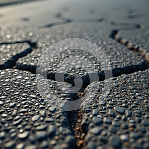 Road Surface Pattern in Sharp Focus