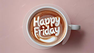 Happy Friday Coffee Art