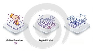 International Charity Day Team work-Donations for Clothes, homes, Kids Learning, Classroom Objects, Flat Vector Pack