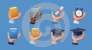 International Charity Day -Education Icons, School Illustrations, Kids Learning, Classroom Objects, Flat Vector Pack