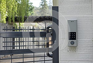 Modern Smart Security Gate with Digital Keypad Entry Access System