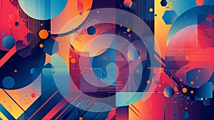 Vibrant Abstract Geometric Composition