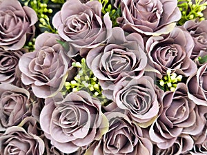 Malaysia November 2 2025 â Soft Lavender Artificial Rose Bouquet Close-up