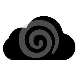 Cloud icon, storage and sync symbol for online data and computing in UI UX, vector EPS