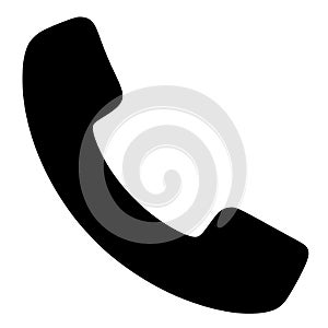 Phone icon, telephone handset symbol for contact us page and call function in UI UX, vector EPS