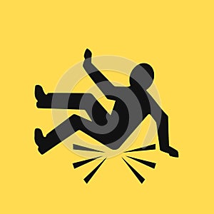 Fall down vector pictogram