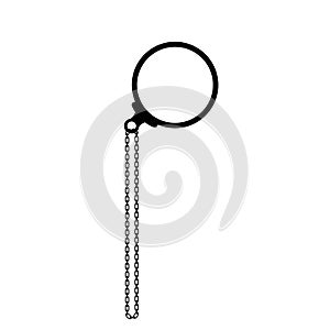 Monocle glasses vector icon