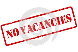 No vacancies vector stamp